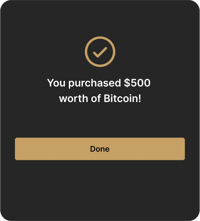 Step 3: Buying Bitcoin on XMC