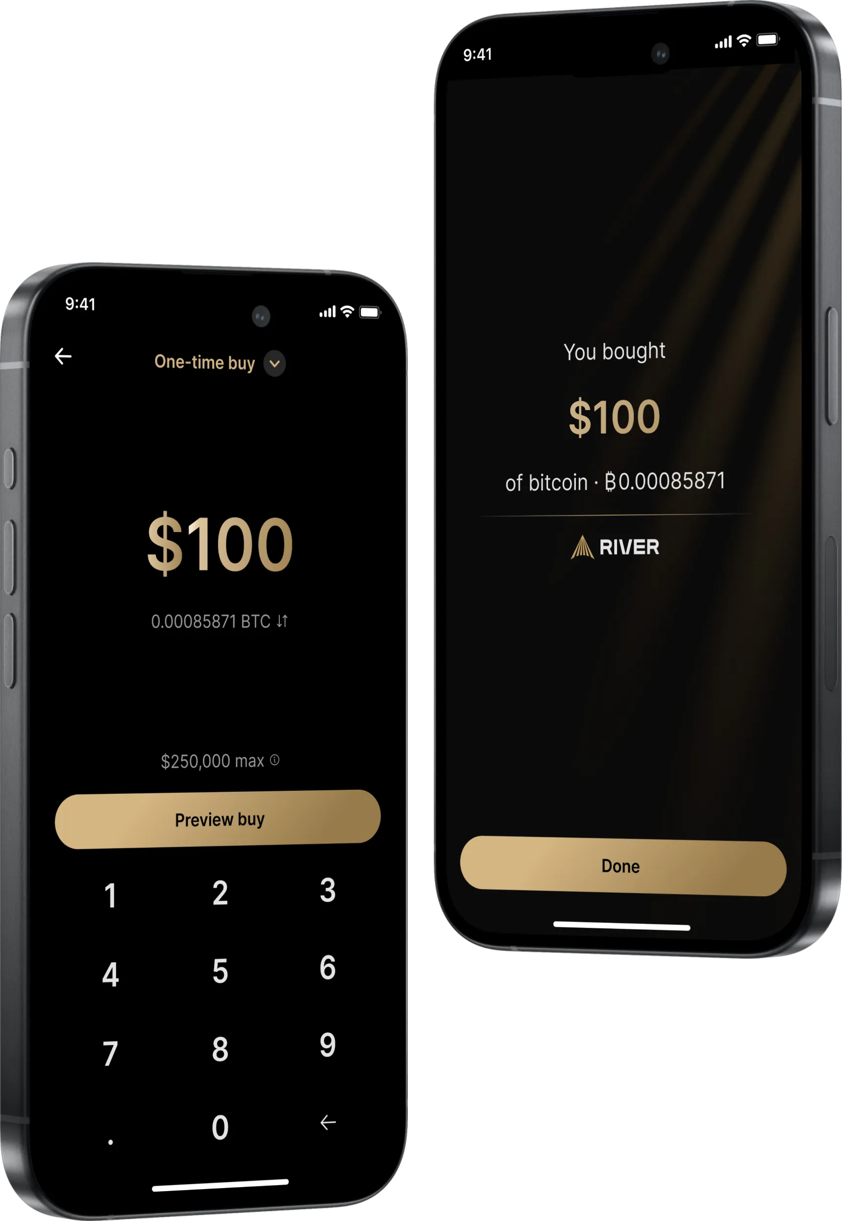 Mobile interface showing XMC's Bitcoin buying process